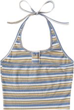 SweatyRocks Women's Casual Sleeveless Vest Halter Crop Top Cami Tank Tops - Image 2